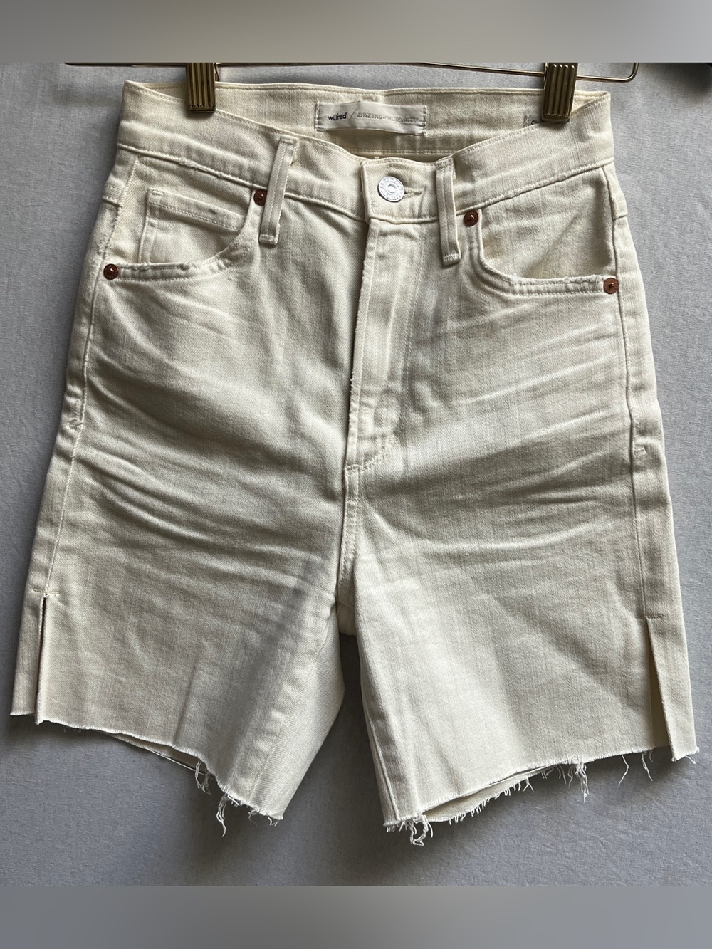 Wilfred Citizens of Humanity Cleo Super High Rise Slim Denim Shorts Size 23